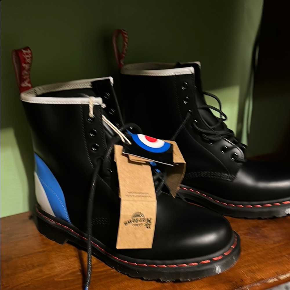 Dr. Martens Black and Blue Boots
